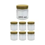 TeknoKapsül 255 ml Kavanoz Metal Derin Kapaklı 255 cc Şeffaf Reçel, Marmelat Cam Kavanoz Deep 6 Adet (Altın Kapak) - 000-Siyah - 1 Adet - Option-1