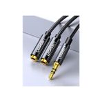 TeknoKapsül 3.5mm 2'li Aux Kulaklık Çoklayıcı, Siyah