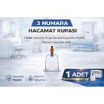 TeknoKapsül 3 Numara Hacamat Kupası 1 Adet Vakumlu Kupa Bardak Dayanıklı Plastik Manuel Hacamat Kabı