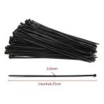 TeknoKapsül 3,6X250 Siyah 25CM Kablo Bağı Plastik Cırt Kelepçe TOPLAYICI-100 Adet - Option-1 - 0 - Siyah