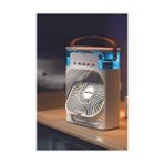 TeknoKapsül 3'ü 1 Arada Soğuk Buharlı Nemlendirici Masaüstü Vantilatör USB Fan Gece Lambası 600ML - Ahşap