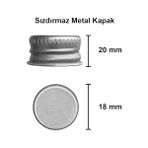 TeknoKapsül 50 cc Gümüş Metal Kapaklı Hediyelik Shot Şişesi 50 ml Kolonya Koku Süs Küçük Şeffaf Cam Şişe 6 Adet