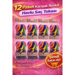 TeknoKapsül 6’lı 12 Paket Karışık Renkli Havlu Saç Tokası Yumuşak Elastik Dayanıklı Lastik Toka Seti