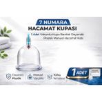 TeknoKapsül 7 Numara Hacamat Kupası 1 Adet Vakumlu Kupa Bardak Dayanıklı Plastik Manuel Hacamat Kabı