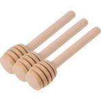 TeknoKapsül Ahşap Bal Kaşığı Seti, 3 Adet, 10 Cm, Doğal Ahşap Mini Bal Çubuğu
