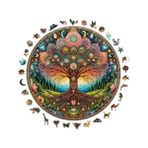 TeknoKapsül Ahşap Puzzle Yetişkin - Kozmik Yaşam Ağacı - 252 Parça, 29 x 29 cm - Yapıştırıcı Folyo Dahil - Benz