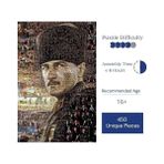 TeknoKapsül Ahşap Puzzle Yetişkin - Ölümsüz Atatürk - 450 Parça, 29 x 39 cm - Yapıştırıcı Folyo Dahil - Benzers
