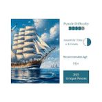 TeknoKapsül Ahşap Puzzle Yetişkin - Yelkenli Efsanesi - 353 Parça, 29 x 29 cm - Yapıştırıcı Folyo Dahil - Benze