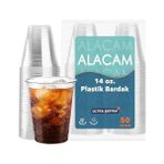 TeknoKapsül Alacam Şeffat Tek Kullanımlık Plastik Bardak, Soğuk Içecek, Limonata, Meyve Suyu, Parti Bardağı (14 Oz - 400 Ml) - Option-1 - 0 - Siyah
