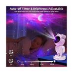 TeknoKapsül Astronot Projektör Bluetooth Bağlantılı ve Uzaktan Kumandalı Ambians Gece Lambası Uzay Efektli Galaksi ve Yıldız Yansıtma 12CM x 22CM MXS-003 (MXS-003) - Option-1 - 001-Renkli