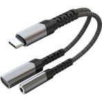 TeknoKapsül Awinli USB C - 3,5 mm Kulaklık Şarj Aleti Adaptörü, 2'si 1 Arada Aux - USB C Ses Jakı Pd Hızl