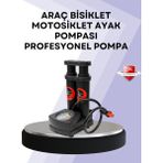TeknoKapsül Basınç Saatli Ayak Pompası Bisiklet Araç Uyumlu