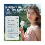 TeknoKapsül BWFN22 Turbo El Vantilatörü Mini Fan Vantilatör Katlanabilir 3’ü 1 Arada Taşınabilir Fan 5 Kademeli