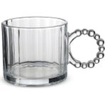 TeknoKapsül Cam Boncuk Kulplu Bardak Seti – 250 ml Koyu Kupa Bardak, Çay Kahve Su Meşrubat Için Şık ve Dayanıklı Tasarım - Option-1 - 0 - Siyah