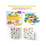 TeknoKapsül Dinozorlar Boyama Kitabı - Oyun Hamurlu - 3 Yaş +