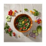 TeknoKapsül Doğal Akasya Ahşap Salata Sunum Kasesi – 30X13 cm Ekstra Derin Büyük Boy El Yapımı Meyvelik,