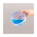 TeknoKapsül Dünya Plastik 3'lü Contalı Yuvarlak Saklama SET(400,800,1350 Ml) - 0 Siyah - Option-1