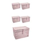 TeknoKapsül Düzenleyici Kutu Organizer Cırtlı Saklama Hurç Maxi Boy 30CM x 40CM x 50CM (5 Adet)
