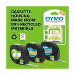 TeknoKapsül Dymo Letratag Plastik Şerit (12 mm x 4 Mt), Beyaz (59422) - -- - Option-1