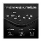 TeknoKapsül Edition - Dikişli Kenar 70X30, 90X40, 100X50 120X60 cm Mouse Pad (Siyah, 90X40