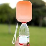 TeknoKapsül Evcil Hayvan Plastik Yıkanabilir Taşınabilir Su Şişesi Bağlantılı Su Kabı