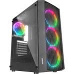 TeknoKapsül Everest Bumpy, Mesh, 600W, 4X12CM Rgb Fan, Temperli Cam Yan Panel, Atx, Gaming Kasa
