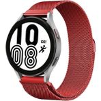 TeknoKapsül Galaxy Watch 4 Metal Mıknatıslı Kordon (Saat Değildir) - Kırmızı
