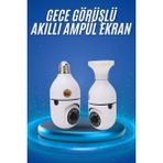 TeknoKapsül Gece Görüşlü Akıllı Dönebilen Ev Kamerası Ampül Kamera