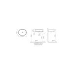 TeknoKapsül Geo 7427B020-0012 Oval Çanak Lavabo, 55 Cm, Mat Bej
