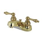 TeknoKapsül GKB252AL Magellan Ikiz Kollu 10 cm Merkez Set Lavabo Musluğu, Cilalı Pirinç