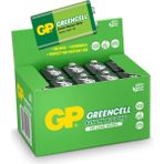 TeknoKapsül Gp Batteries GP1604G Greencell 6F22/1222/9V Pil, 9 Volt, 10'lu Kutu