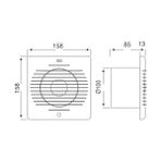 TeknoKapsül Horoz 10 cm (100’LÜK) Aspiratör Fan – 100 M³/h Debi | Banyo, Mutfak Wc Için Havalandırma | Sessi