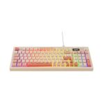 TeknoKapsül Kb-79 Sılent Pro Bej/pembe/turuncu Sessiz Rgb Q Membrane Oyuncu Klavyesi - Option-1 - 001-Renkli