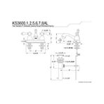 TeknoKapsül KS3607AL Restorasyon 4" Banyo Bataryası, Fırçalanmış Pirinç, 6.38 x 4.5 x 3.06