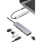 TeknoKapsül Macbook Pro/air Uyumlu USB Type-C 8 In 1 Hub Dönüştürücü Çevirici Çoklayıcı USB Hdmı Micro Sd 8 Gir