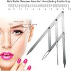 TeknoKapsül Microblading Simetrik Estetik Kaş Ölçüm Cetveli, Kalıcı Makyaj Altın Oran Pergeli 275 - Seçenek