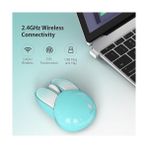 TeknoKapsül Mofii Mouse Renkli Tavşan Tasarım Kablosuz Sessiz Bilgisayar Notebook Laptop Için Fare USB Receiver Mouse Tak Çalıştır 9.2cm x 6cm (Turkuaz) - Option-1 - 001-Renkli