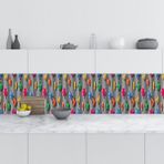 TeknoKapsül Mutfak Tezgah Arası Folyo Kaplama Folyosu Renkli Elmaslar 60X200 cm - 60 x 200 cm