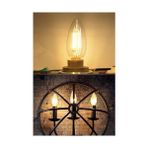 TeknoKapsül Rustik LED Filament Ampul 4 Watt E14 Duy Sarı Işık Dekoratif Aydınlatma (1, Cam C35)