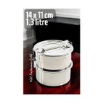 TeknoKapsül Sefer Tası Yemek Kabı Paslanmaz Çelik 2 Katlı 14 cm 1.3 Litre