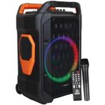 TeknoKapsül Shile Sl-10 120 Watt Taşınabilir Seyyar Amfi Hoparlör Kablosuz 1 El + 1 Yaka Mikrofonlu Kumandalı U