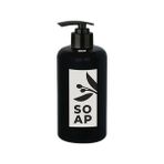 TeknoKapsül Sıvı Sabunluk Yuvarlak Plastik 500 ml - Siyah - Seçenek