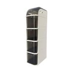 TeknoKapsül Slim Tekerlekli Dolap, 4 Çekmeceli Banyo Mutfak Organizer, 95X20X38.5 cm