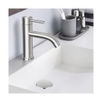 TeknoKapsül Soka Banyo Lavabo Bataryası Tek Saplı Paslanmaz Çelik Tuvalet Ticari Banyo Bataryası Küvet Lavabo M