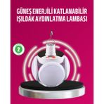 TeknoKapsül Solar USB Şarjlı Su Geçirmez Katlanabilir LED Lamba -