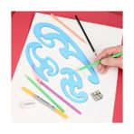 TeknoKapsül Staedtler 571 40 Wp Mars Burmester Cetveller Kutuda 3 Parça, Mavi-Şeffaf - -- - Option-1