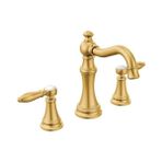 TeknoKapsül TS42108BG Weymouth Banyo Musluğu, Fırçalanmış Altın