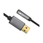 TeknoKapsül USB 3.5mm Adaptörü USB Transferi Ses Kartı Aux Hifi Ses Uzatma Kablosu Pc Için 3.5mm Hoparlör Kulak