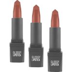 TeknoKapsül Uzun Süre Kalıcı Yoğun Renk Veren Nemlendirici Parlak Ruj - Glossy Lipstick 309 Peach Nude (3 Paket