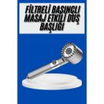 TeknoKapsül Yeni Nesil Duş Başlığı Paslanmaz Çelik Masaj Etkili Ergonomik Tasarım Su Basınçlı -